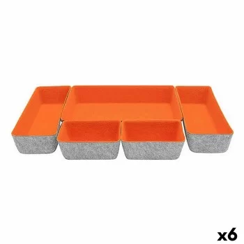 Basket set Confortime 5 Pieces Felt 27,5 x 20 x 5,3 cm (5...