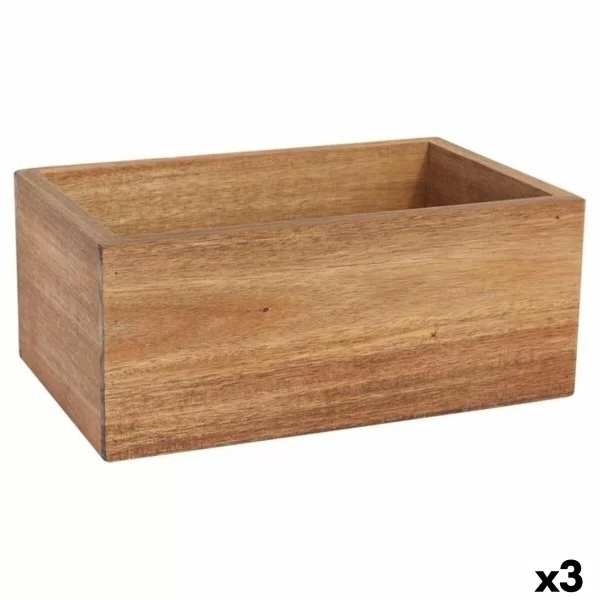 Drawer Organizer Viejo Valle Squared Acacia 26,5 x 16,2 x 11 cm (3 Units)
