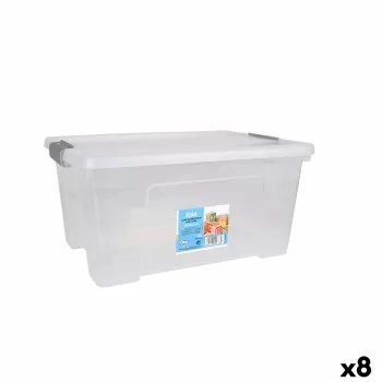 Storage Box with Lid Dem Kira Plastic Transparent 15 L 40...