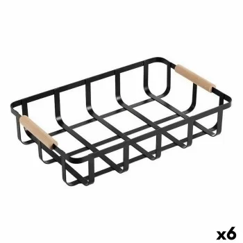 Multi-purpose basket Confortime Black 36 x 24,3 x 8 cm (6...