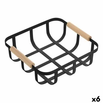 Multi-purpose basket Confortime Black 23 x 23 x 8 cm (6...