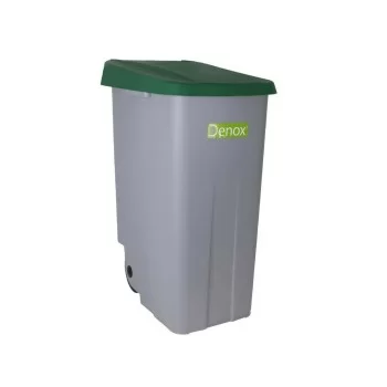 Dustbin with Wheels Denox 110 L Green 58 x 41 x 89 cm (2... 2