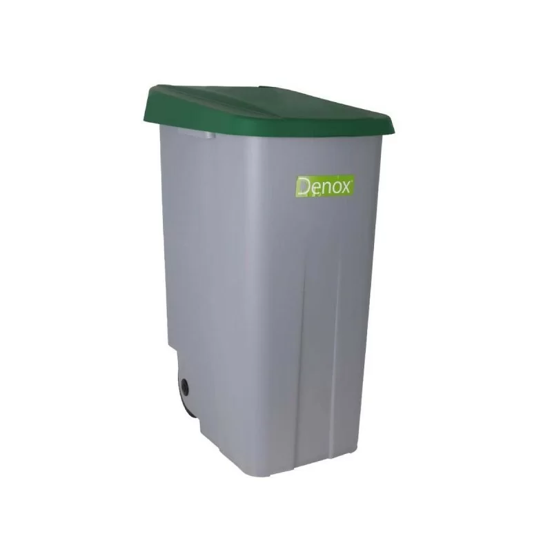 Dustbin with Wheels Denox 110 L Green 58 x 41 x...