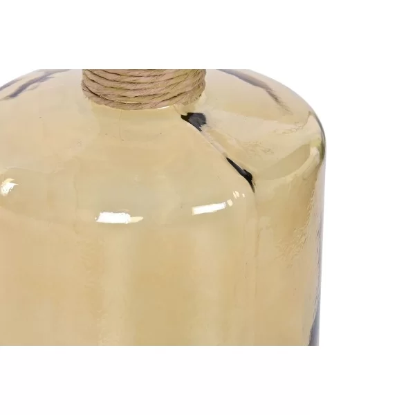 Vase Home ESPRIT Yellow Rope Tempered Glass 25 x 25 x 75 cm