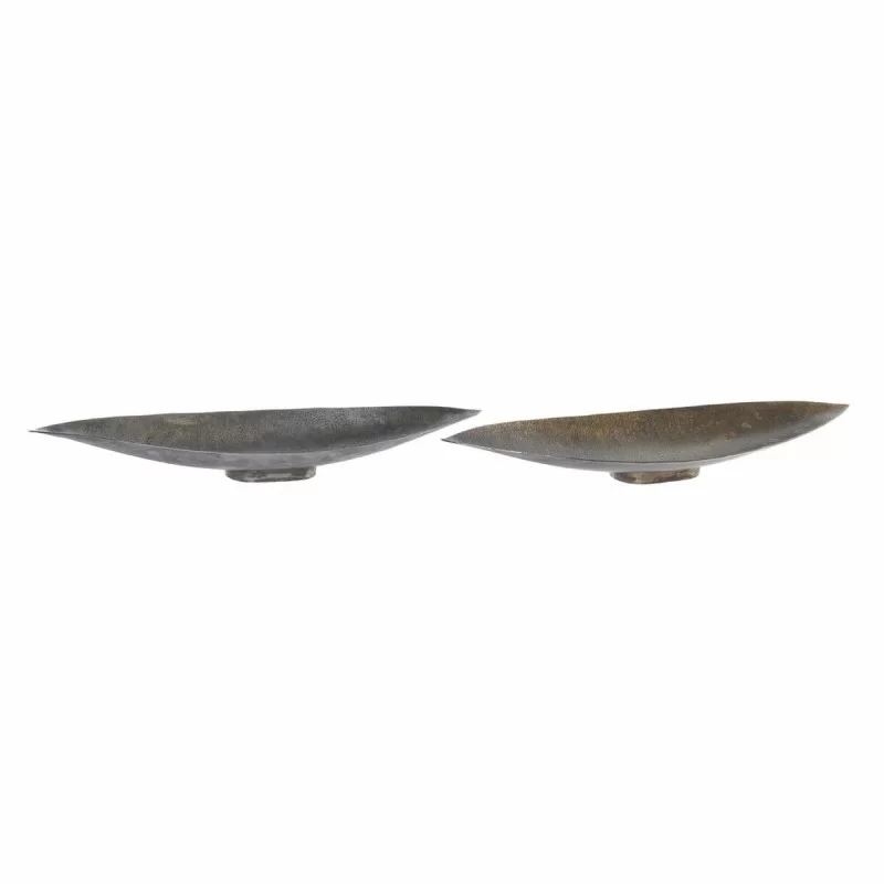 Centerpiece DKD Home Decor 62 x 15 x 8 cm Aged finish Silver Golden Loft (2 Units)