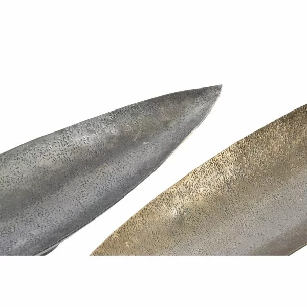 Centerpiece DKD Home Decor 62 x 15 x 8 cm Aged finish Silver Golden Loft (2 Units)