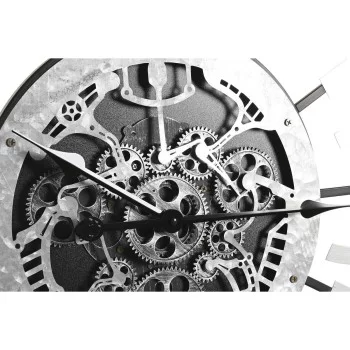 Wall Clock DKD Home Decor Silver Black Iron (80 x 7 x 80 cm) 2