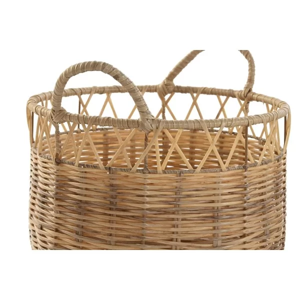 Basket set DKD Home Decor Metal PE (3 Pieces) (35 x 35 x 30 cm)