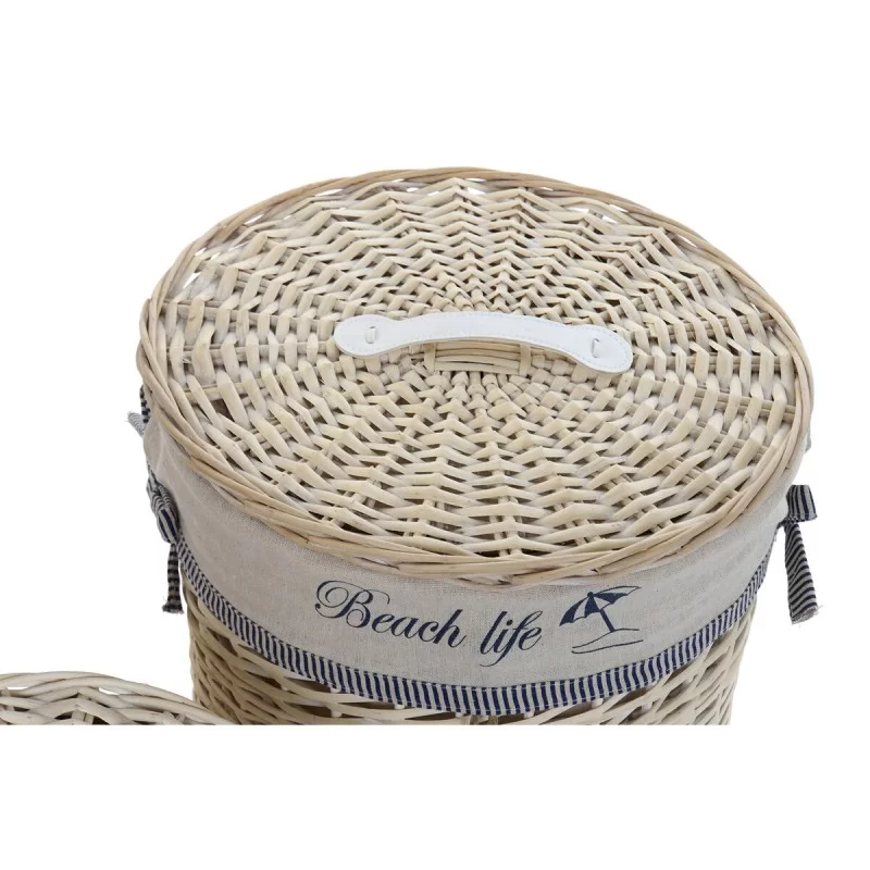 Basket set DKD Home Decor 47 x 47 x 56 cm Beige...