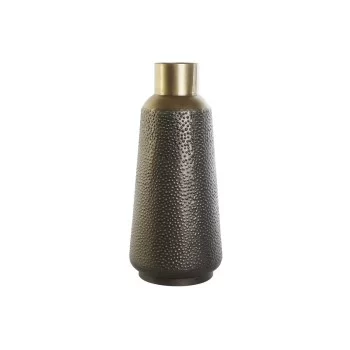 Vase DKD Home Decor Grey Golden Dark grey Metal Modern 25...