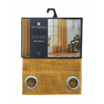 Curtain Atmosphera Polyester Ocre (140 x 240 cm) 2