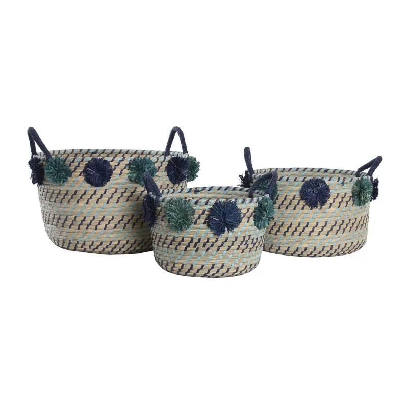 Basket set DKD Home Decor 46 x 44 x 34 cm...