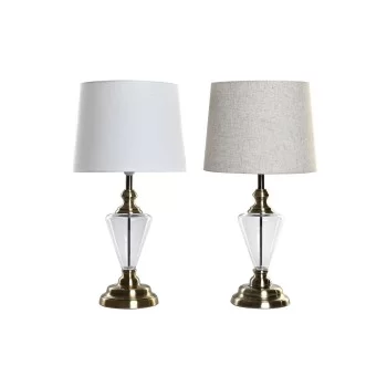 Desk lamp Home ESPRIT White Beige Metal Crystal 35 x 35 x...