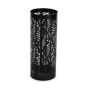 Umbrella stand Versa Sheets Black Metal Iron 19 x 49 x 19 cm