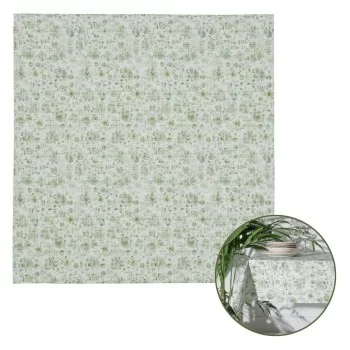 Tablecloth 140 x 140 cm Polyester Green 100% cotton 2