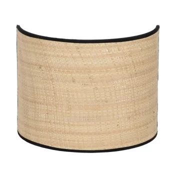 Wall Light Black Natural Raffia Iron Plastic 220-240 V 25... 2