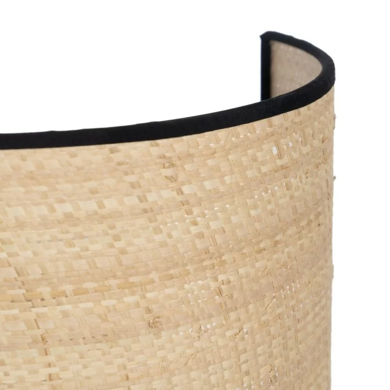 Wall Light Black Natural Raffia Iron Plastic...