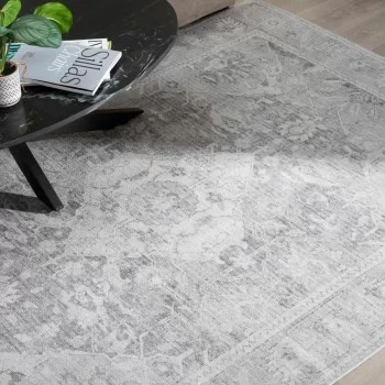 Carpet Grey Cotton 160 x 230 cm 2