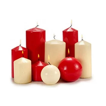 Candle 7 x 7,8 x 7 cm Cream Wax 2