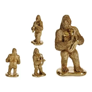 Decorative Figure Gorilla Saxophone Golden 18,5 x 38,8 x...