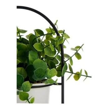 Decorative Plant White With support Black Metal Green... 2