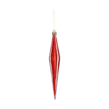 Christmas bauble Streched 8,5 x 3,5 x 19 cm Red PVC