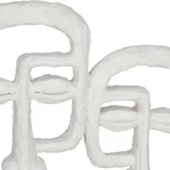 Decorative Figure Face White Polyresin (27 x 32,5 x 10,5 cm) 2