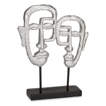 Decorative Figure Face Silver Polyresin (27 x 32,5 x 10,5...