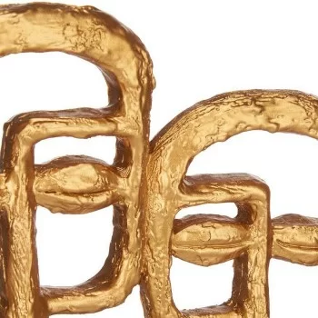 Decorative Figure 27 x 32,5 x 10,5 cm Face Golden Polyresin 2