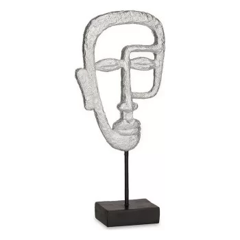 Decorative Figure Face Silver Polyresin (19,5 x 38 x 10,5...