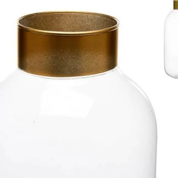 Vase Smooth Golden Transparent Glass (14,5 x 29,5 x 14,5 cm) 2