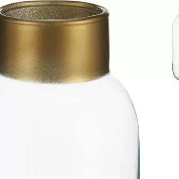 Vase Golden Transparent Glass (11,5 x 24 x 11,5 cm) 2