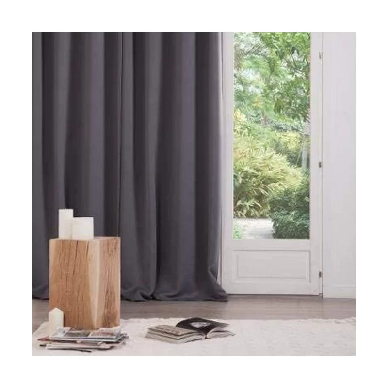Curtains Atmosphera Opaque Grey Polyester 2...