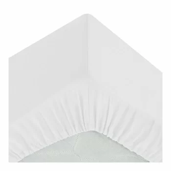 Fitted bottom sheet Atmosphera White (140 x 190 cm)