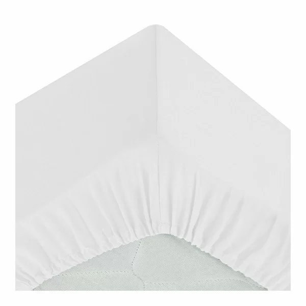 Fitted bottom sheet Atmosphera White (140 x 190 cm)