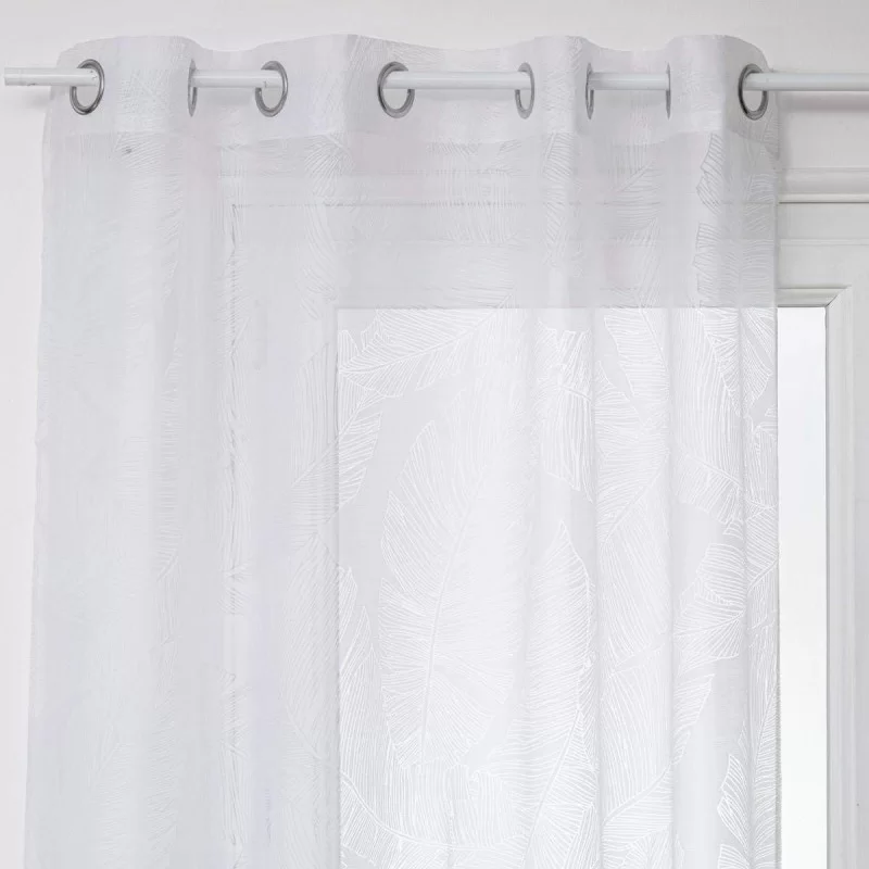 Curtain Atmosphera Tropical Polyester White (140 x 240 cm)