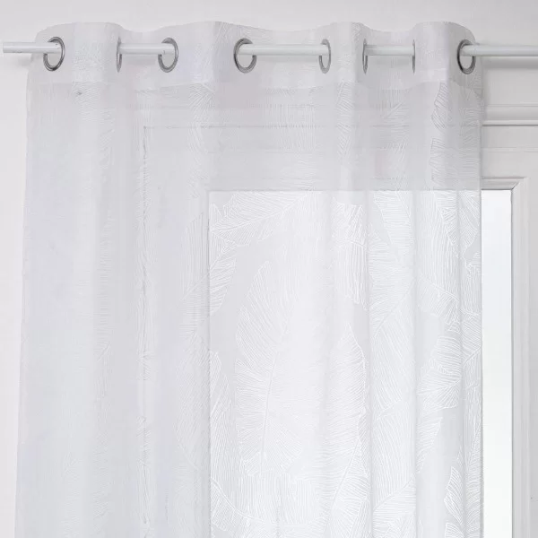Curtain Atmosphera Tropical Polyester White (140 x 240 cm)
