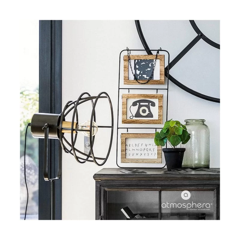 Wall photo frame Atmosphera 3 photos MDF Wood...