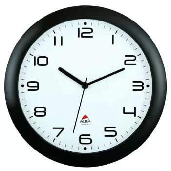 Wall Clock Archivo 2000 Black Metal Crystal Ø 30 cm White...