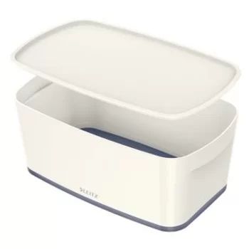 Storage Box Leitz MyBox WOW With lid Small White Grey ABS...