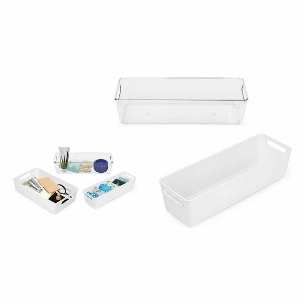Multi-purpose basket Confortime White 38 x 12,7 x 9,5 cm