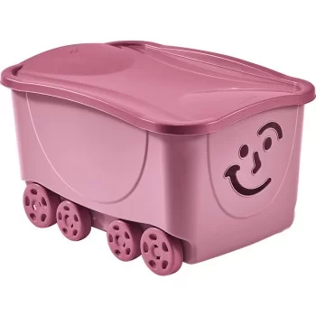 Storage Box with Lid Mondex Fancy Smile With wheels 58 x...