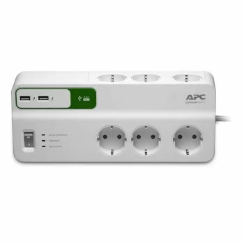 Power Socket - 6 Sockets with Switch APC PM6U-GR White... 2