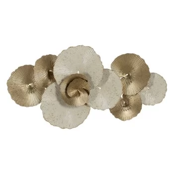 Wall Decoration Abstract White Golden Iron 91,4 x 6,4 x...