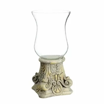 Candleholder 19,5 x 19,5 x 42 cm Crystal Cement Cream