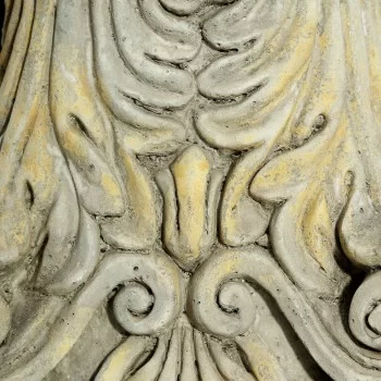 Candleholder 19,5 x 19,5 x 42 cm Crystal Cement Cream 2