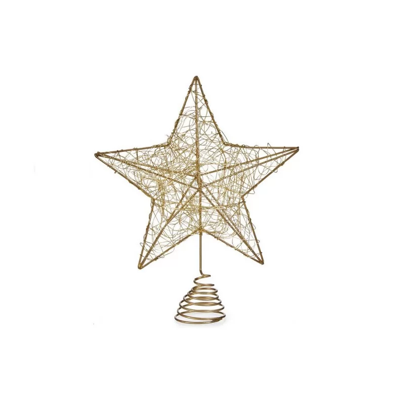 Christmas star Golden Steel Plastic