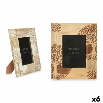 Photo frame White Brown Mango wood Tree of Life 22,3 x 28...
