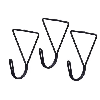 Hangers Black Metal Triangular Set 3 Pieces (6 Units) 2