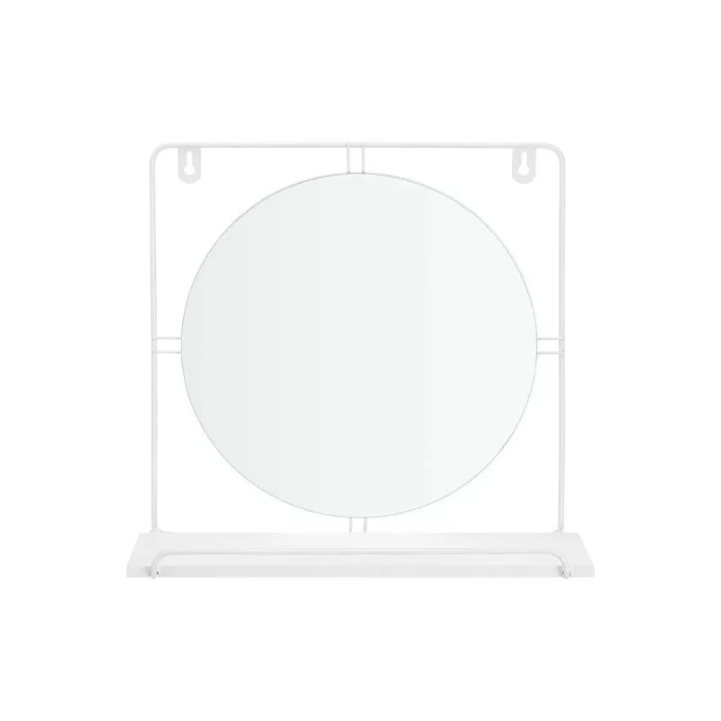 Mirror with Mounting Bracket White Metal MDF...
